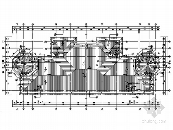 [成都]欧式风格三层拼接联排别墅建筑施工图-拼接联排别墅各层平面图