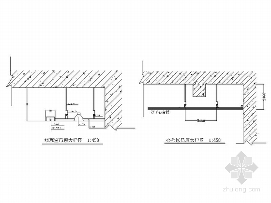 IT办公空间室内装修施工图大样图