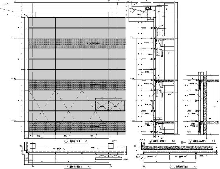 [上海]现代风格国际设计中心建筑施工图设计—同济-墙身详图