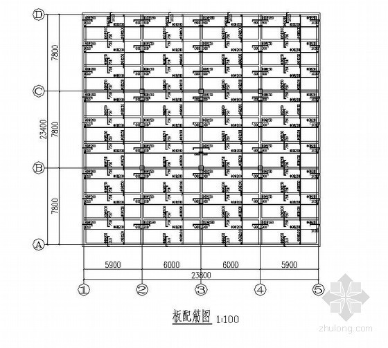 泵钢筋混凝土基座图纸资料下载-[学士]某现浇钢筋混凝土楼盖课程设计（含计算书，图纸）