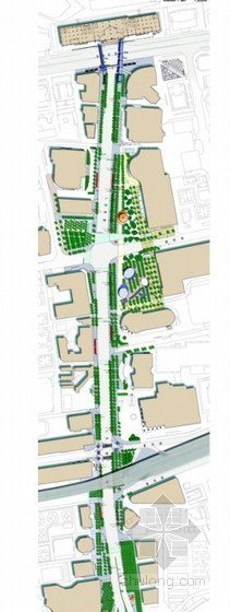 斜坡绿化设计效果图资料下载-[深圳]某道路景观设计效果图