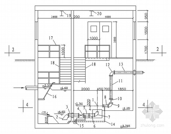 泵房设计图CAD资料下载-甘肃某啤酒厂泵房设计图