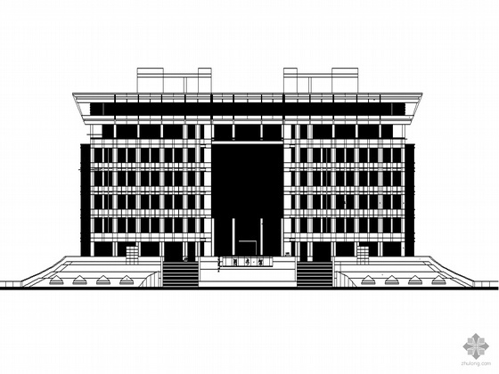 中式建筑群cad资料下载-[济南]某大学配套建筑群施工套图及效果图(广场、计算中心、教学楼、图书馆、综合楼)