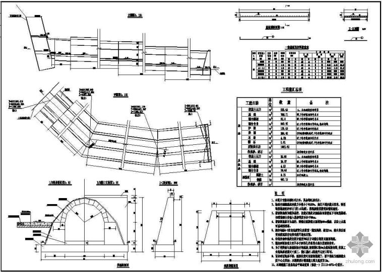 暗挖拱涵施工资料下载-2.5m宽拱涵结构详图