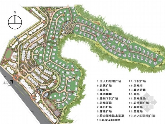 山地居住小区规划案例资料下载-[重庆]山地花园小区景观设计方案