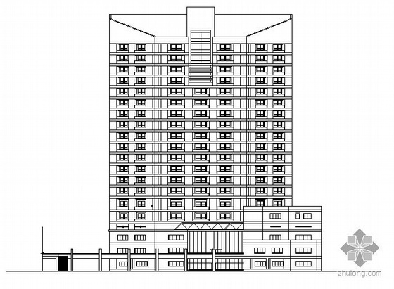 超市服务方案资料下载-东阳市某人民医院病房楼建筑方案图