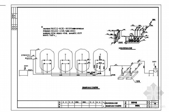 某学校游泳池及附属机房给排水设计图-游泳池循环水设备工艺系统原理图 