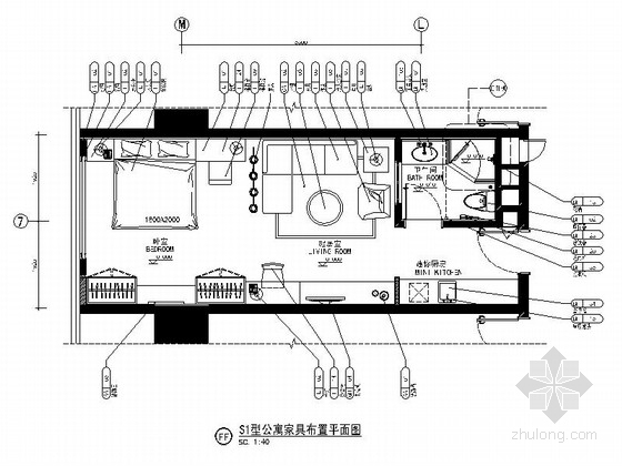 衣柜隐形门资料下载-[重庆]国际大厦现代公寓室内装修图（含效果）