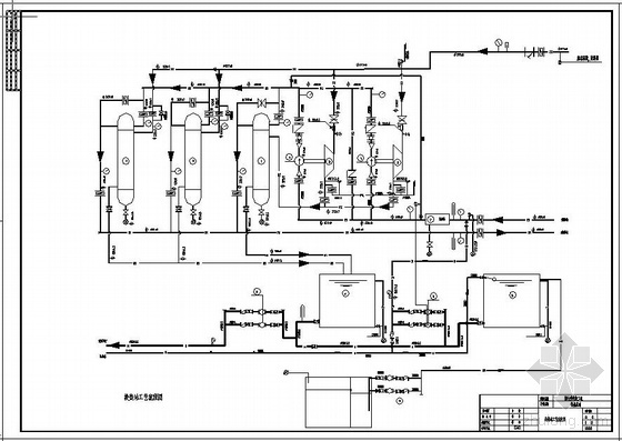 小区换热站工艺图资料下载-某大学汽－水换热站工程图