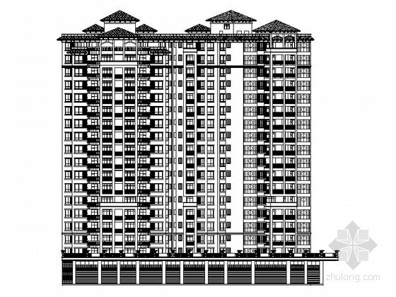 十八层住宅楼建筑设计图资料下载-某十八层连塔住宅楼建筑施工图