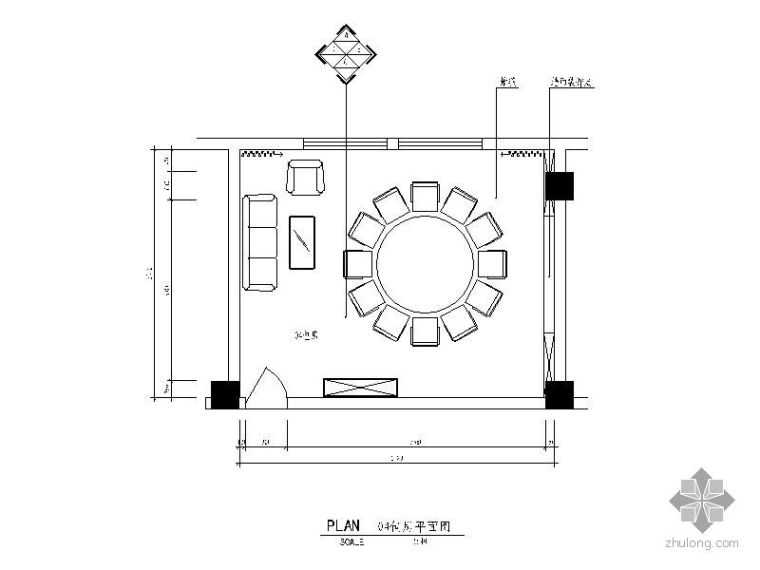 餐厅包房施工图资料下载-中餐厅包房施工图