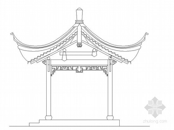 古建大样cad资料下载-古建双亭施工大样