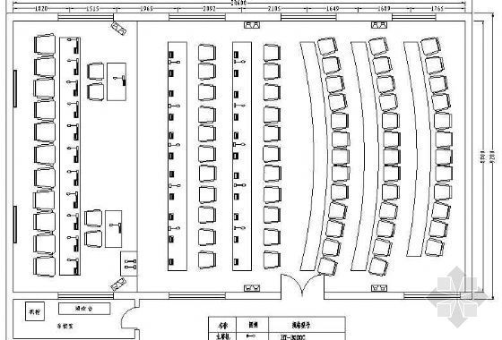 音会议室cad资料下载-会议室系统布置图
