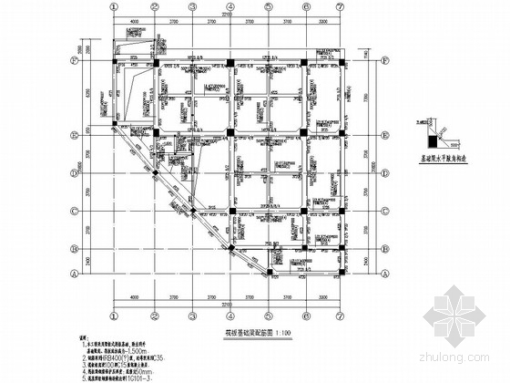 三层教学楼施工结构图资料下载-六层框架结构中学教学楼结构图