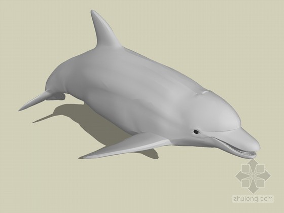 海豚雕塑casd资料下载-海豚SketchUp模型下载
