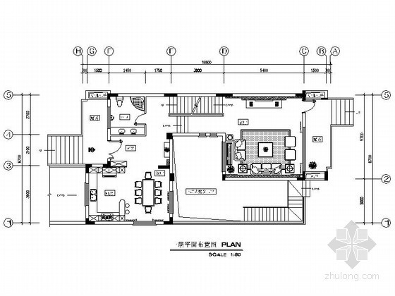 一层别墅户型cad图资料下载-[江苏]F户型四层别墅室内施工图