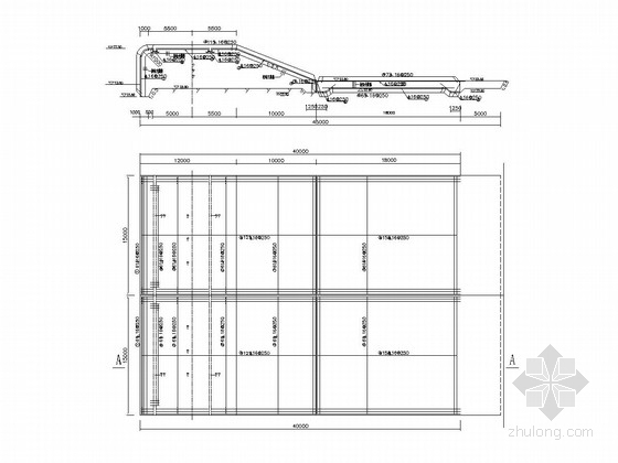 [湖南]大坝工程施工图(橡胶坝 重力坝)-4、5坝段配筋图 