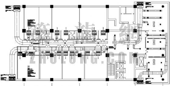 塞伊奈约基市图书馆平面资料下载-西安市某鲍翅酒楼空调设计平面图