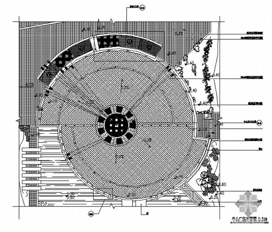圆形中心广场景观资料下载-中心广场景观设计施工图