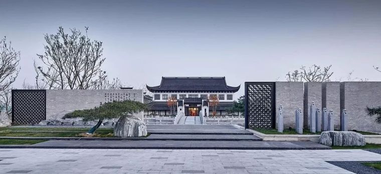 四合院庭院cad资料下载-这些新中式庭院作品，格调高雅，怎么看都不腻