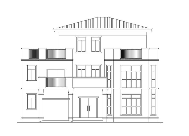 3层双栋的别墅施工图资料下载-[广东]3层独栋别墅施工图设计