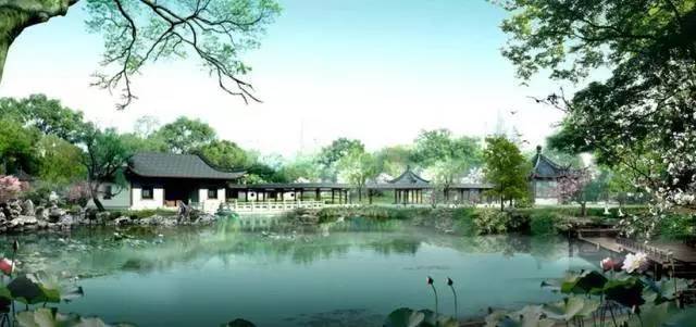 中式园林小品SU资料下载-中式园林，一幅流动的立体山水画