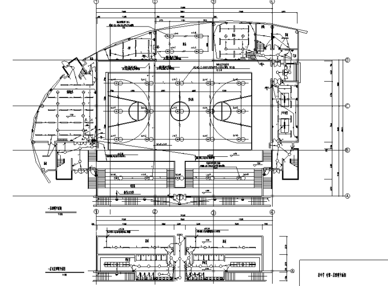 江西中学室内篮球馆强电电气图纸_6