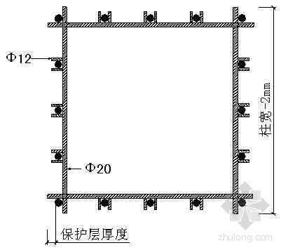 柱模板定位固定措施资料下载-柱筋定位筋示意图