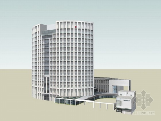 国内小型医院建筑资料下载-医院建筑sketchup模型下载