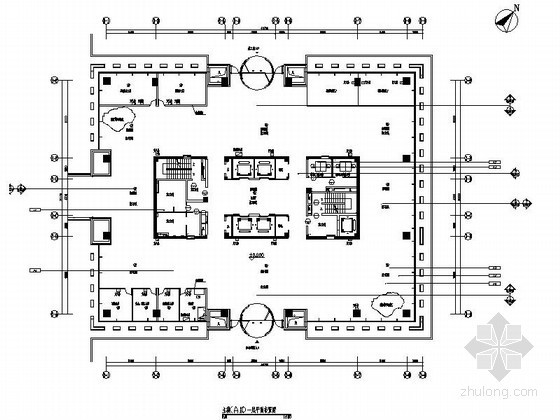 公司总部办公大楼su模型资料下载-[江苏]某知名公司总部办公大楼室内A区施工图