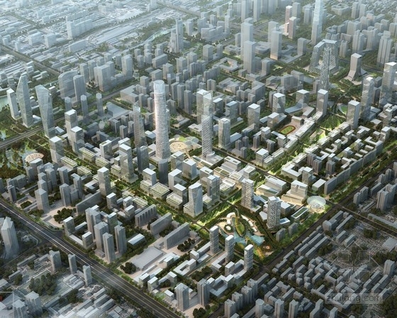 CBD办公中心资料下载-[北京]现代风格CBD中心规划设计方案文本