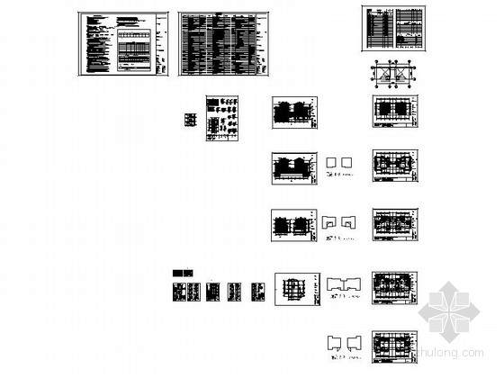 [江苏]3层双拼别墅建筑施工图（含地下一层）-总缩略图 