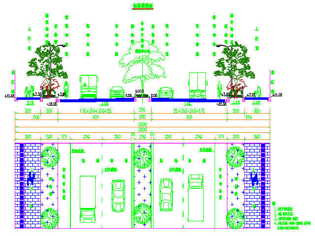 路基路面防排水设计图资料下载-长沙市30m宽城市次干路工程设计图159张CAD（交通排水照明绿化）