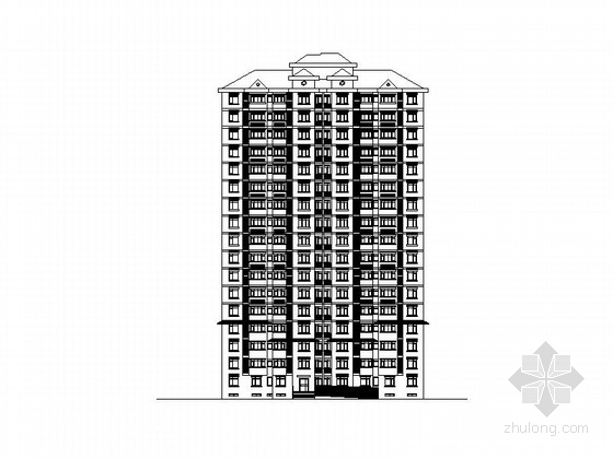 天津居住建筑资料下载-[天津]简欧高层住宅小区建筑施工图