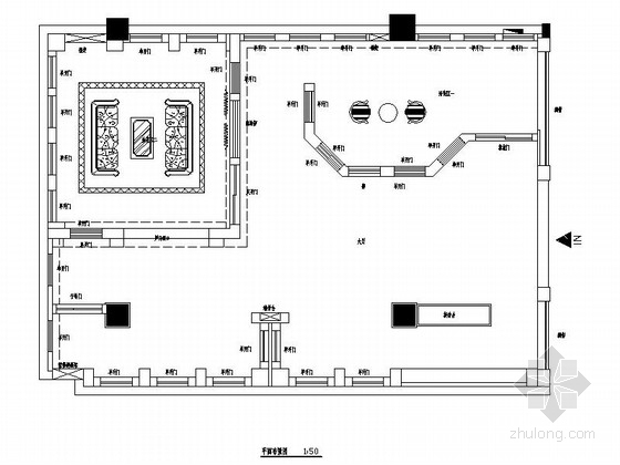 施工图门窗画法资料下载-[湖北]现代门窗商店室内装修施工图