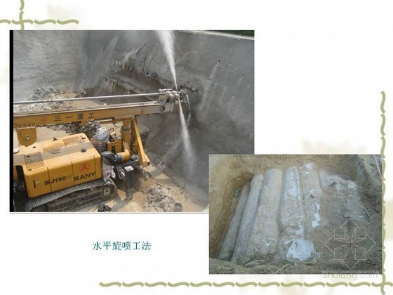 [PPT]隧道工程建设安全及机械化水平现状讲义91页（附工程实例分析）-水平旋喷工法 