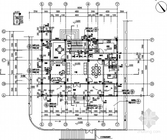 别墅总平图CAD资料下载-[南昌]风景区3层框架别墅结构施工图(平法)