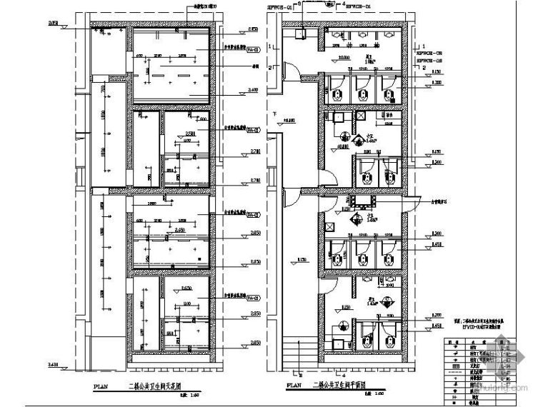 公共卫生间设施建筑资料下载-酒店公共卫生间装修详图