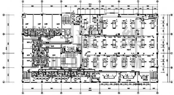 洗浴中心结构设计资料下载-某洗浴中心空调平面设计图
