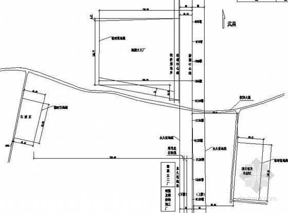 跨江大桥两岸施工现场布置图-桥梁施工现场布置图 