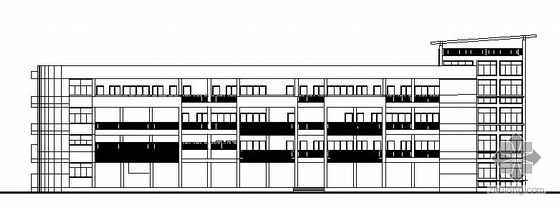 电教室平面方案图资料下载-上大附中四层电教楼建筑方案图