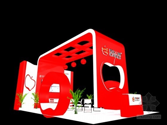 电子展览特装3D模型资料下载-电子展览特装3D模型下载