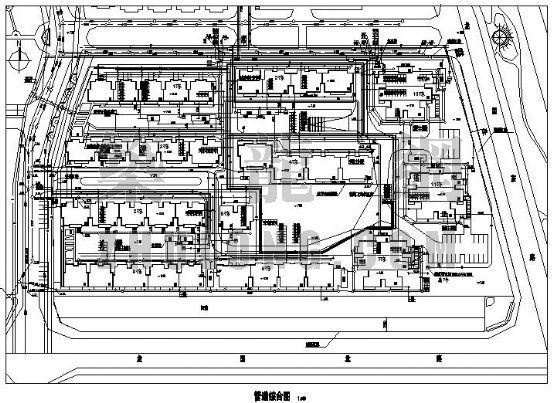 恩施国际茶城二期工程资料下载-某小区二期工程管线综合图