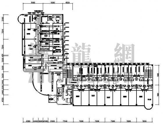 空调氟系统图纸资料下载-某宾馆氟系统空调设计平面图