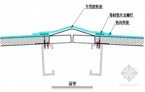 屋脊做法详图资料下载-屋脊防水做法详图