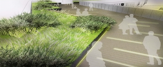 [太原]“樱飞雪”简约生态化公司中心绿地景观规划设计方案（国外设-景观效果图