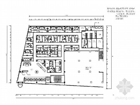 中式售楼中心平面图资料下载-[成都]某洗浴中心平面图