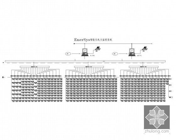 [深圳]超高层金融大厦全套电气施工图纸238张（地下四层）-智能化电力监控系统图
