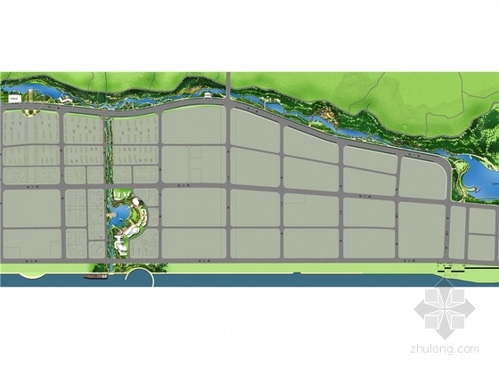 景观带设计方案资料下载-[舟山]城市水系景观带二期概念设计方案