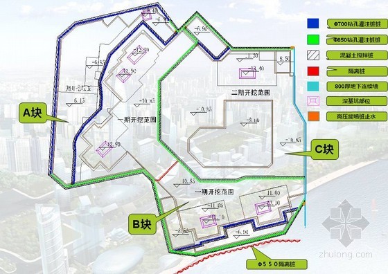 复杂条件下的深基坑资料下载-[上海]复杂环境下13米深基坑桩撑支护及降水施工方案（ppt图文）